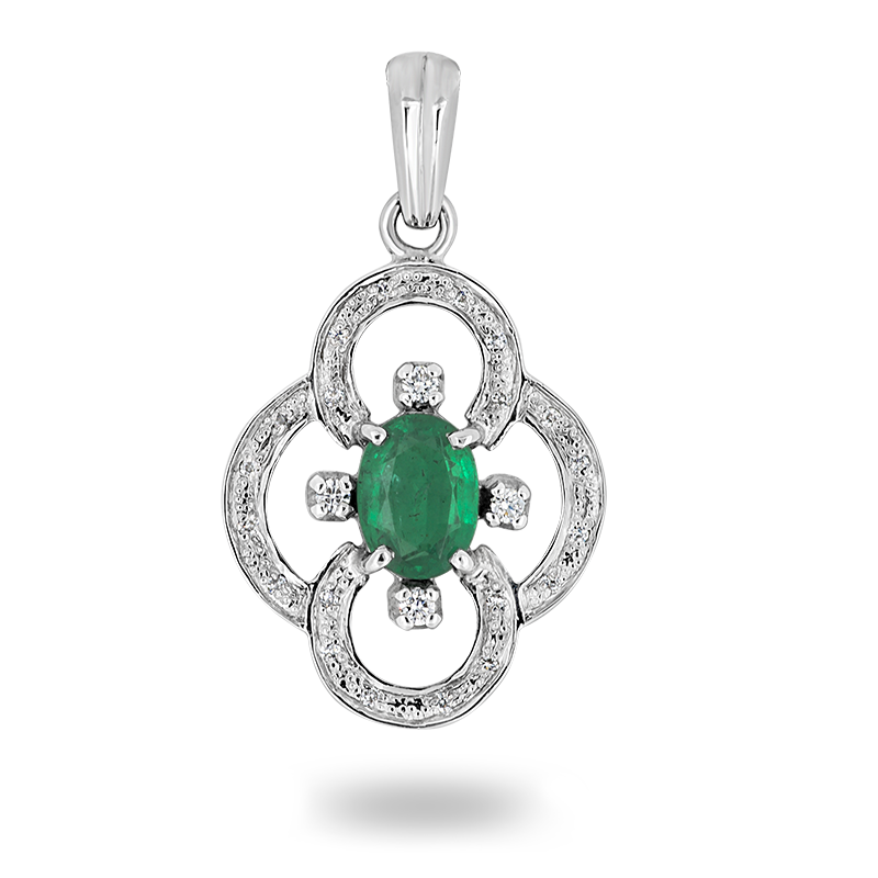 Emerald and Diamond Pendant (SOLD)