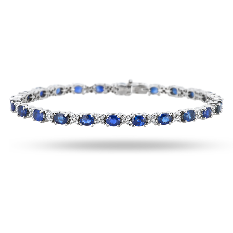 Blue Sapphire and Diamond Bracelet (SOLD)