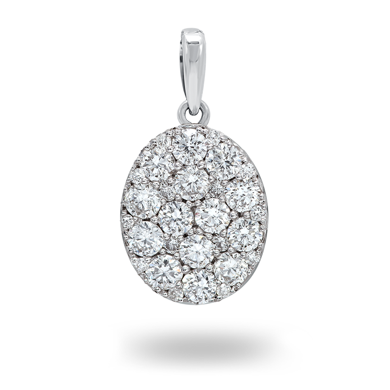 Pave set White Gold Diamond Pendant (SOLD)