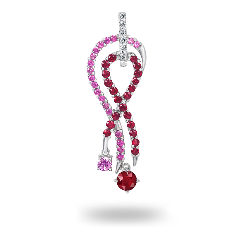Ruby and Pink Sapphire Pendant