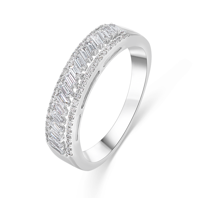 Channel Set White Gold Diamond Ring (Sold)