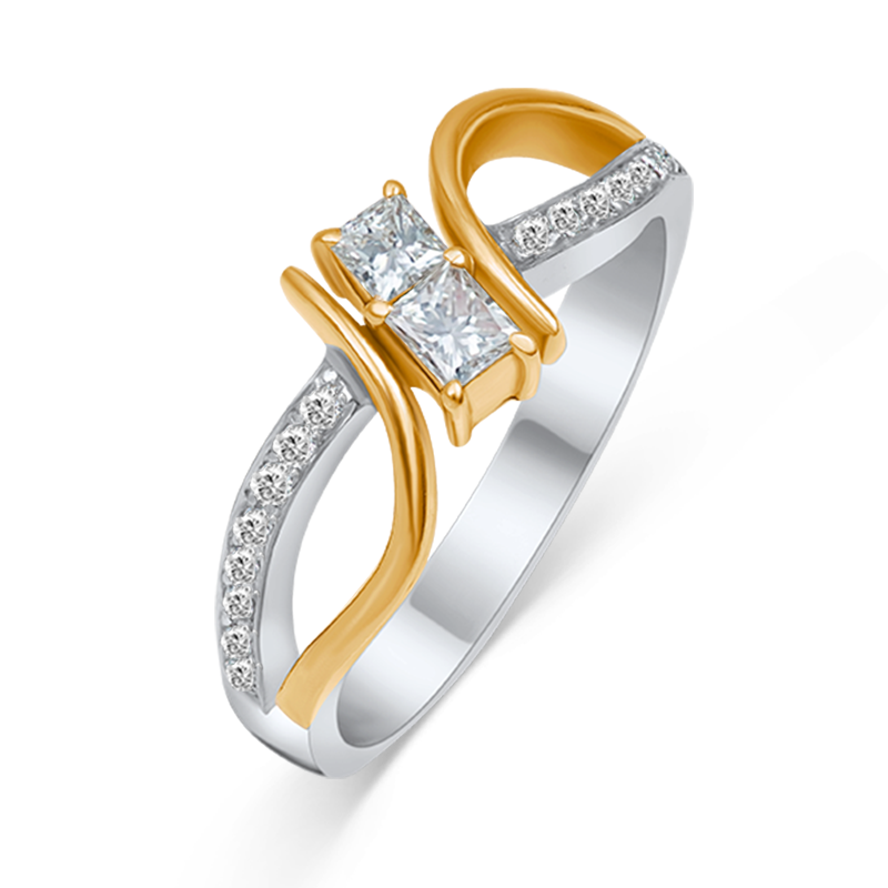 White and Yellow Gold Diamond Ring