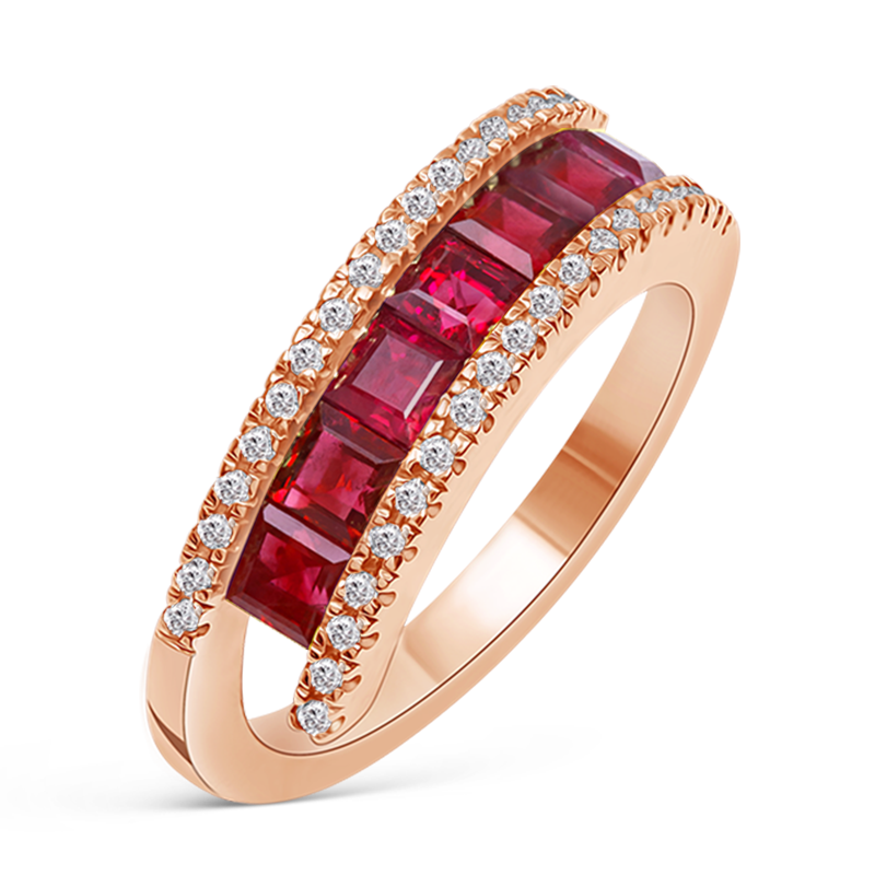 Rose Gold Ruby Ring