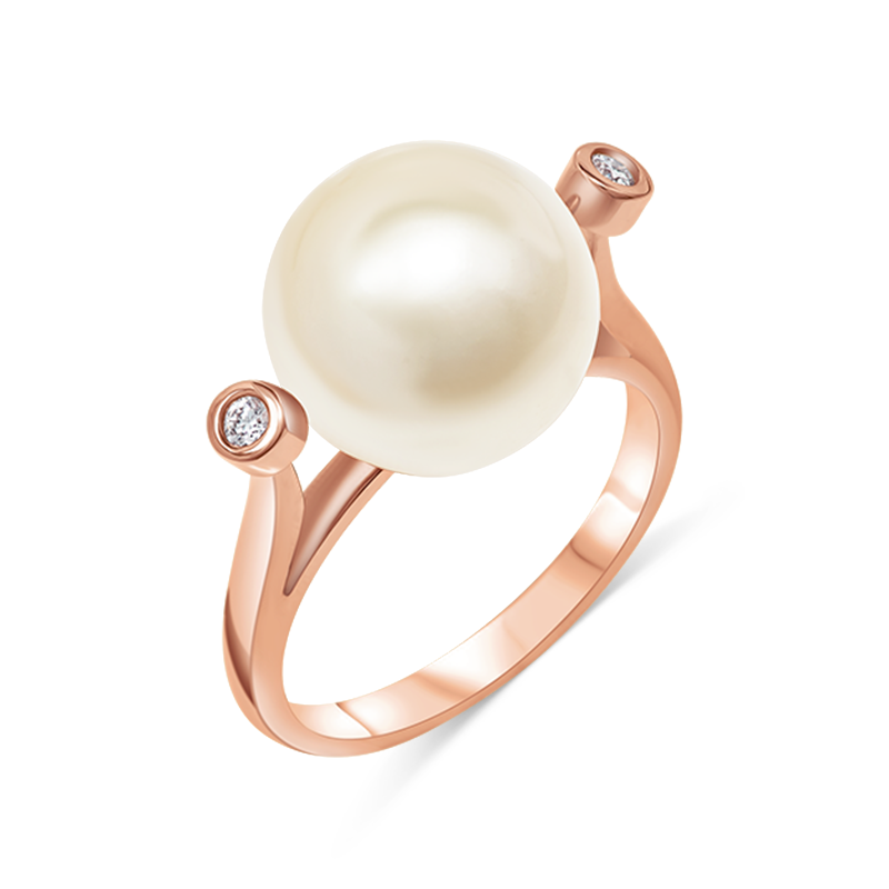 Rose Gold Pearl Ring