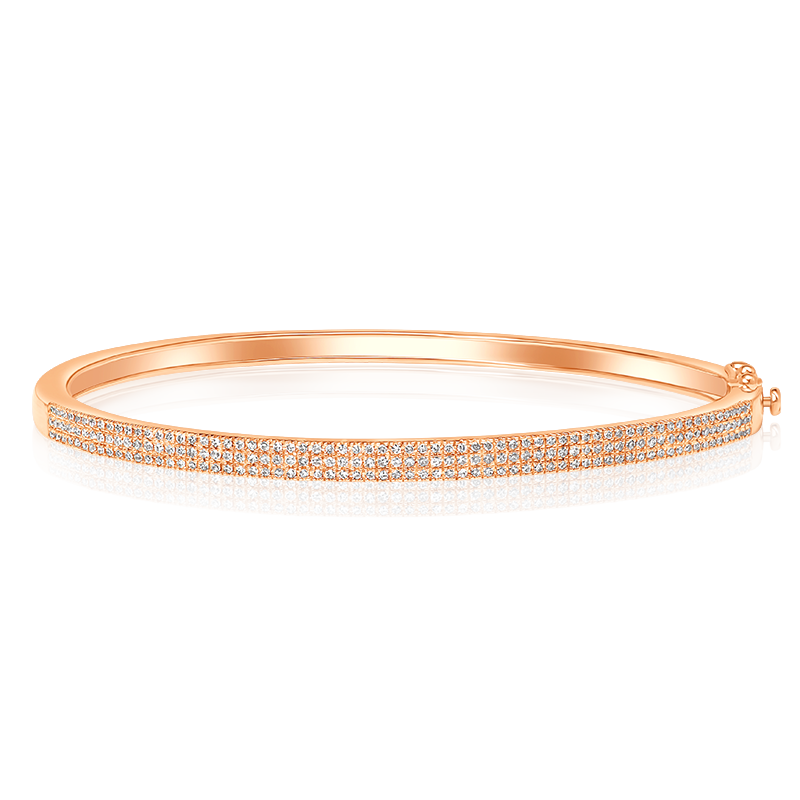 Rose Gold Diamond Bangle