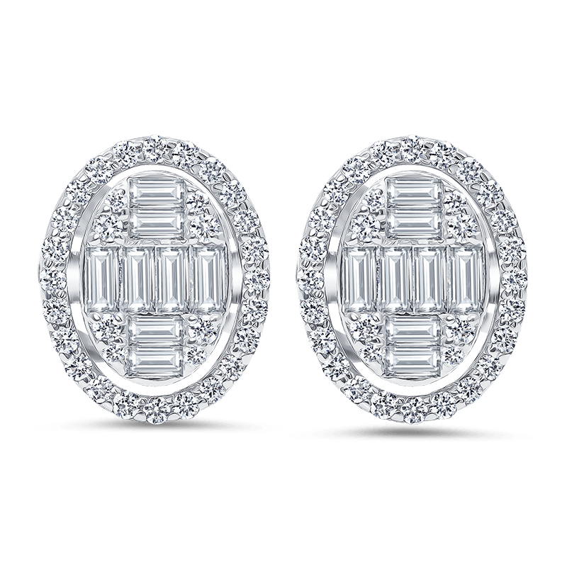 White Gold Diamond Earrings