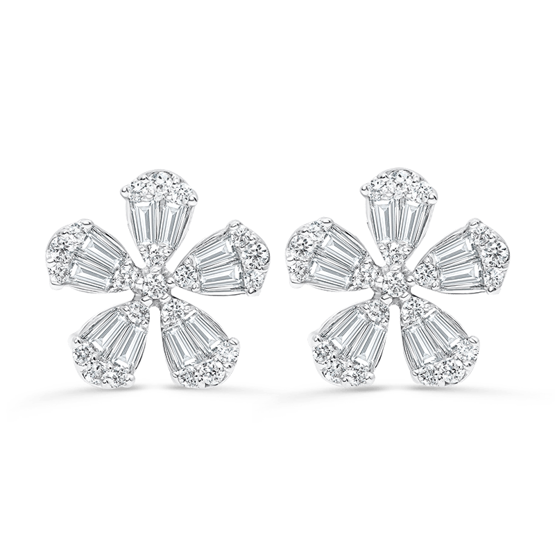 White Gold Diamond Earrings