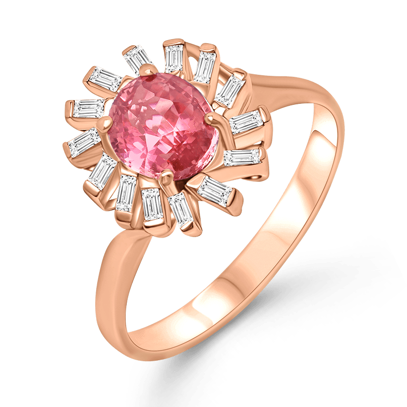 Rose Gold Padparadscha Ring