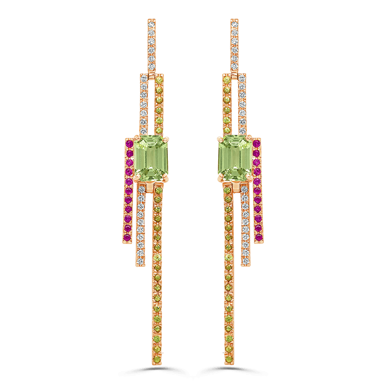 Rose Gold Grossular Garnet Earrings