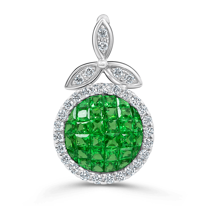 White Gold Tsavorite Pendant