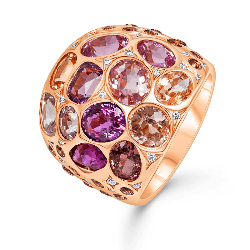 Rose Gold Padparadscha Ring