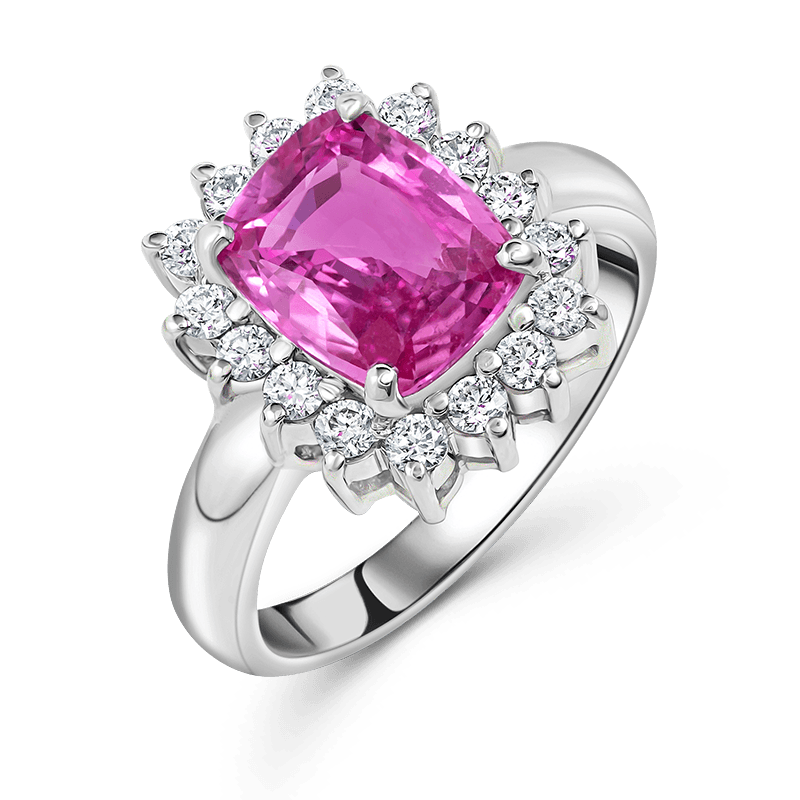 Candy Pink Sapphire Ring